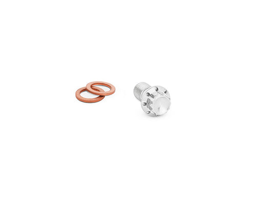 Titanium 12-Point 10mm M10 x 1.00 Banjo Bolt - Polished