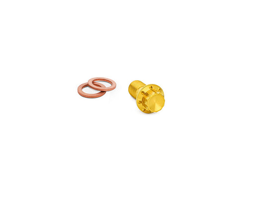Titanium 12-Point 10mm M10 x 1.00 Banjo Bolt - Gold
