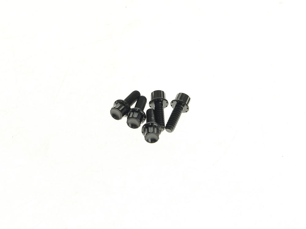 Titanium 12-Point Derby Cover Bolt Kit - Black. Fits Softail 2018up