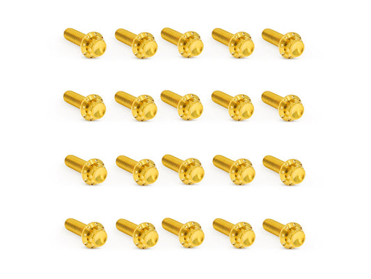 Titanium 12-Point Rocker Cover Bolt Kit - Gold. Fits Milwaukee-Eight 2017up