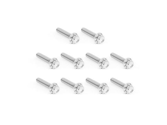Titanium 12-Point Cam Cover Bolt Kit - Polished. Fits Twin Cam 1999-2017