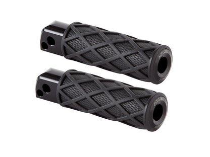 Diamond Footpegs - Black. Fits Softail 2018up Rear Passenger