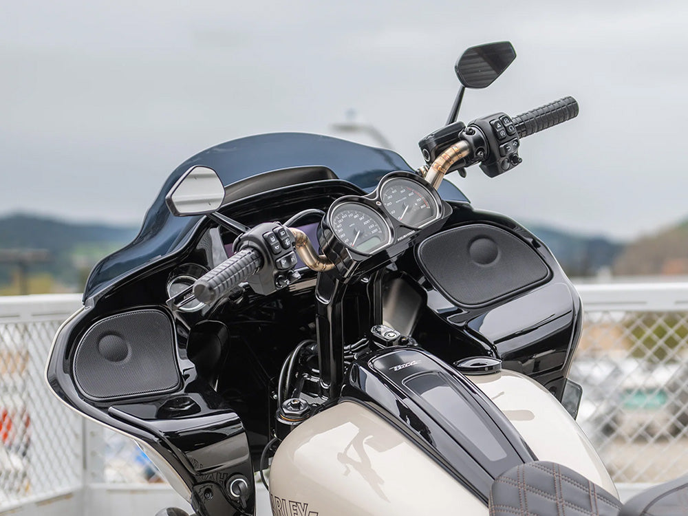 Welded Stainless MX Handlebar - Raw Stainless Steel. Fits CVO Touring 2023up, Street Glide & Road Glide 2024up, Touring 2025up & Softail 2025up