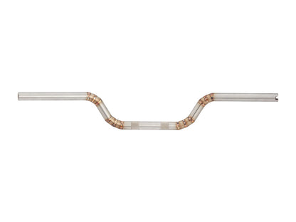 Welded Stainless MX Handlebar - Raw Stainless Steel. Fits CVO Touring 2023up, Street Glide & Road Glide 2024up, Touring 2025up & Softail 2025up