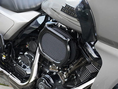 Stage 2 Oval Performance Air Cleaner Kit - Black. Fits CVO Touring 2023up, Street Glide & Road Glide 2024up, Touring 2025up & Softail 2025up