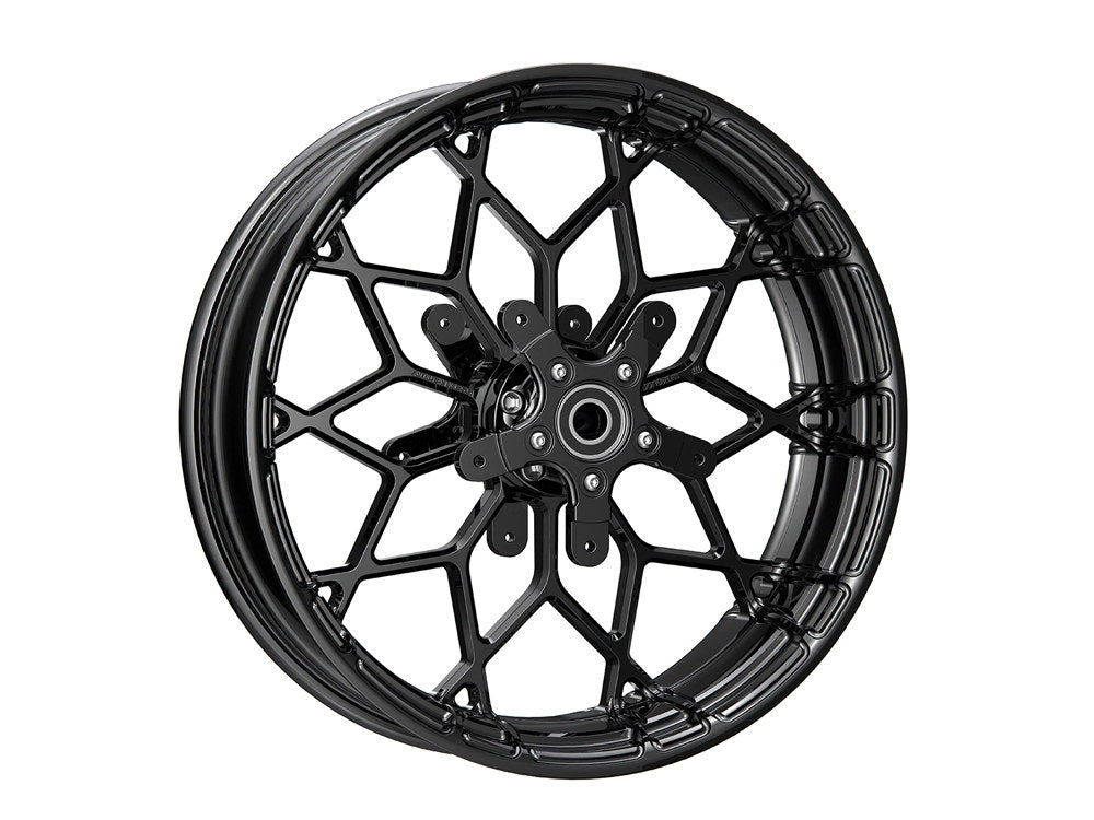 18in. x 5.5in. Fat Factory Prodigy Replica Wheel - Gloss Black. Fits most Touring 2008-2023 & Road King Special 2020up