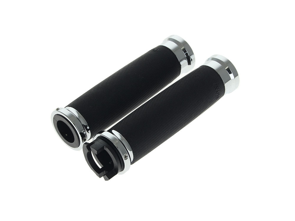 Custom Contour Handgrips - Chrome. Fits Indian Scout 2015-2024