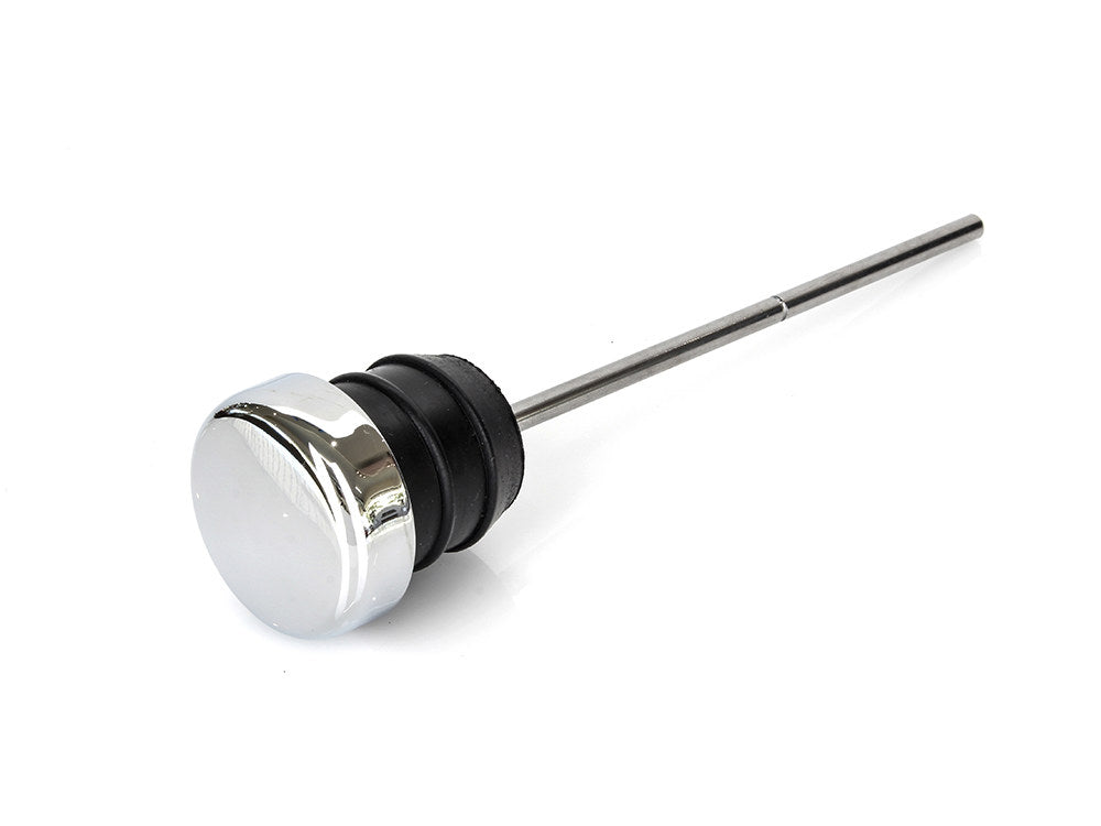 Engine Oil Dipstick - Chrome. Fits 4Spd Big Twin 1970-1986, Sportster 1970-1978, FXR 1982-1983 & FLT 1980-1986