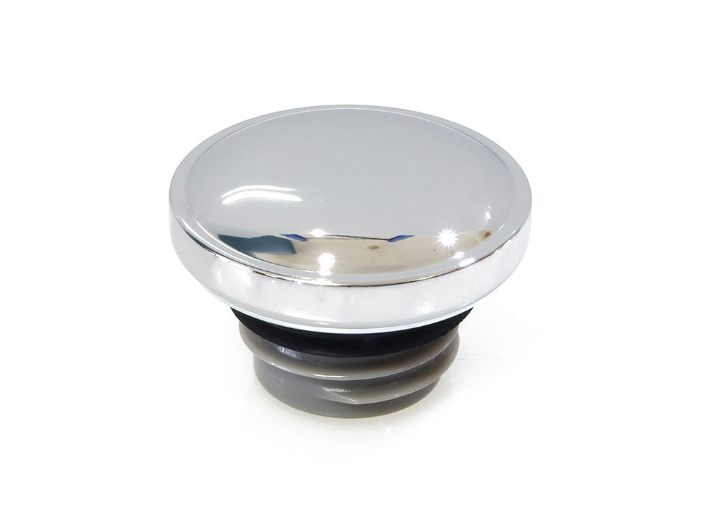 Right Hand Vented Screw-In Fuel Cap - Chrome. Fits H-D Big Twin 1996up & Sportster 1996-2021.