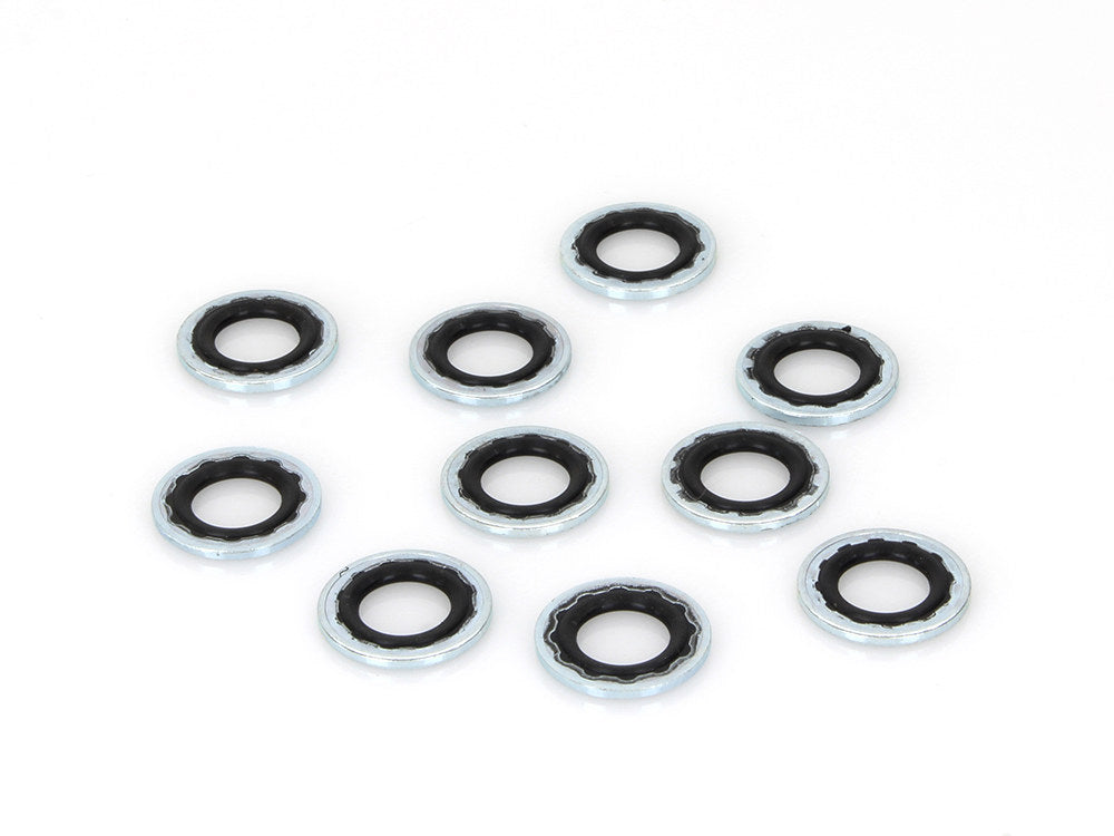 10mm Brake Banjo Washer with Rubber Sealing Washer - Pack of 10.