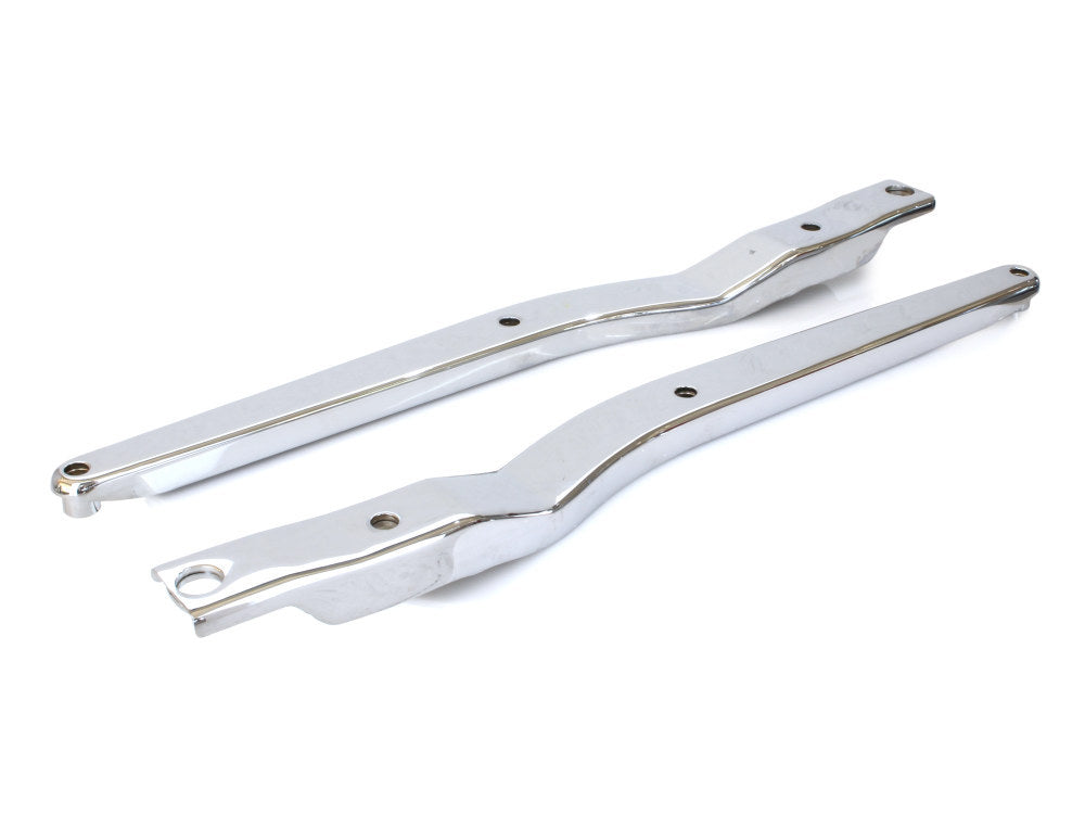 Rear Fender Struts - Chrome. Fits 4Spd FX 1972-1985 without oem turnsignal holes.