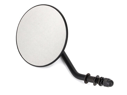 4in. Round Mirror with Short Stem - Black. Fits Right.