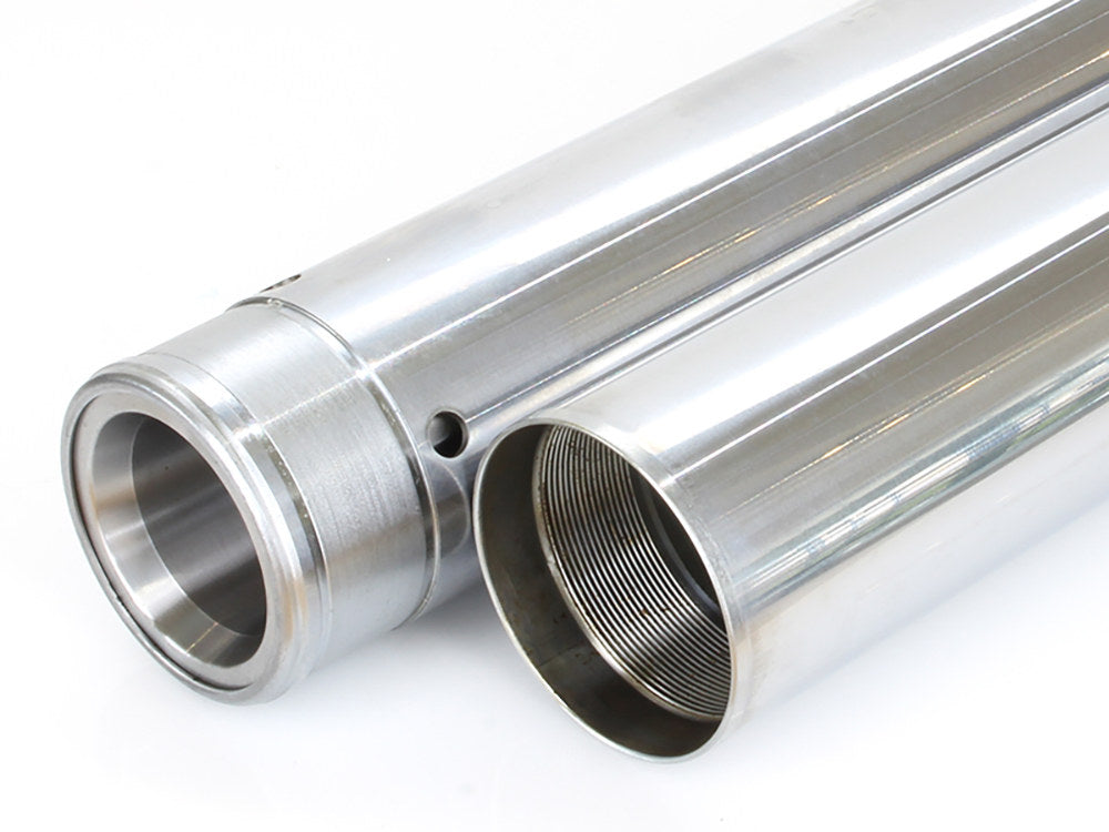 Hard Chrome Fork Tubes. +2in. Oversize. Fits 39mm Narrow Glide Front End 1987-1993