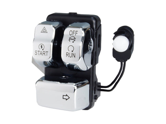 Right Hand CanBus Handlebar Control Module - Chrome Switches. Fits Softail 2012-2017, Dyna 2012-2017 & Sportster 2014-2021