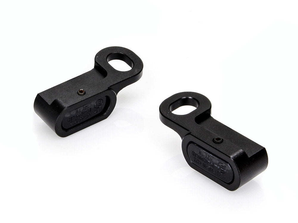 Under Perch Turn Signals - Black. Fits Softail S 2016-2017, V-Rod 2009-2017 & Touring 2009-2020 Models with Hydraulic Clutch.