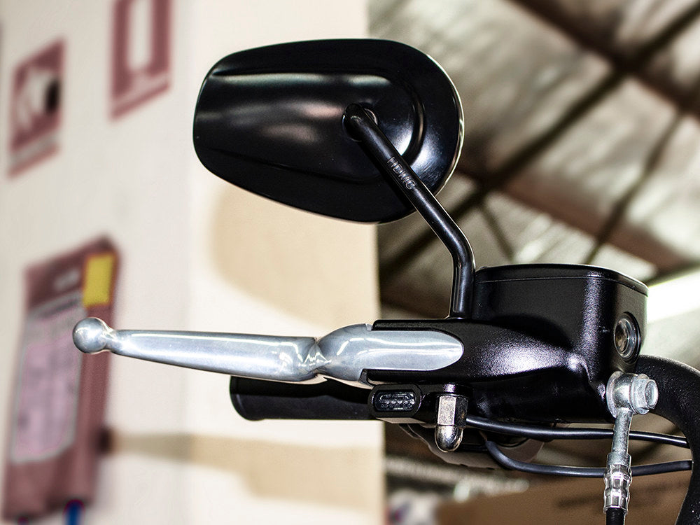 Under Perch Turn Signals - Black. Fits Sportster 2014-2021