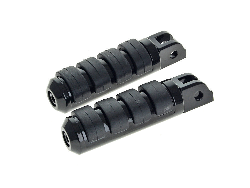 Comfort Iso Style Large Footpegs - Black. Fits Softail 2018up Front Rider