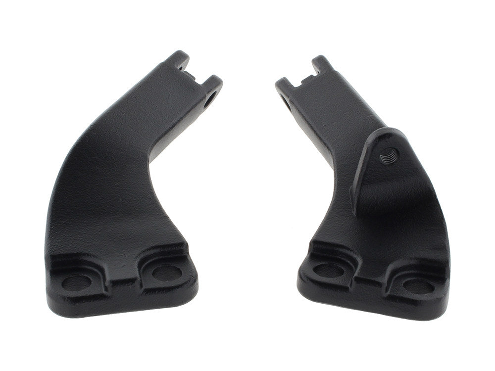 Passenger Footpeg Mount Kit - Wrinkle Black. Fits Dyna 2006-2017.