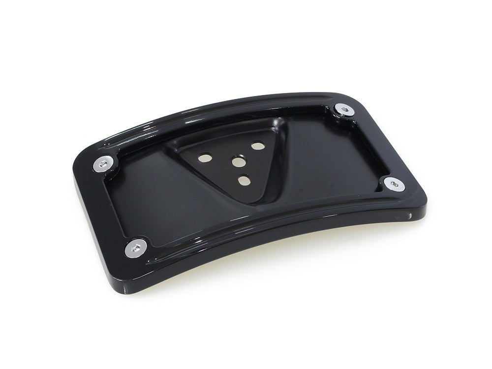 Laydown Curved Number Plate Frame with Mount - Gloss Black