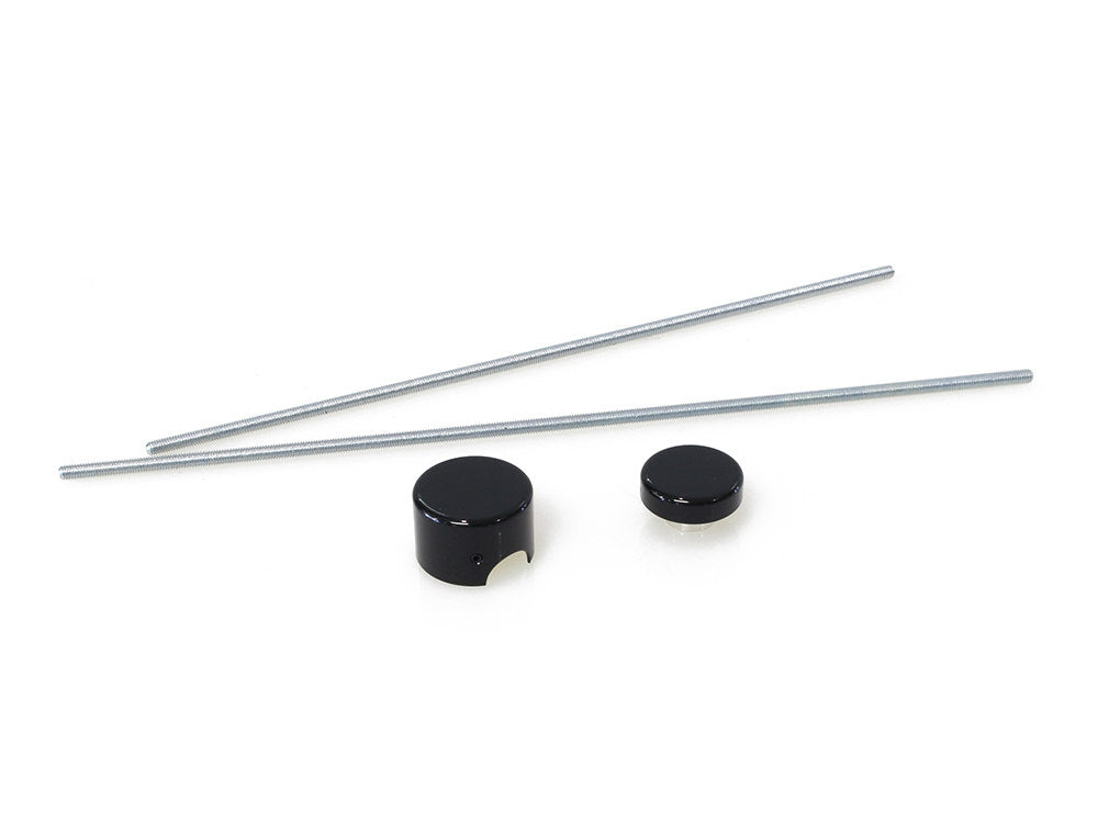 Swingarm Pivot Bolt Covers - Gloss Black. Fits Softail 2018up.