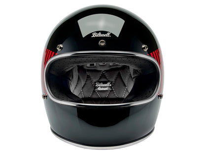 Gringo Helmet - Raceflow Gloss Black, Red, White & Blue. Size Medium with ECE R22.06 Compliance