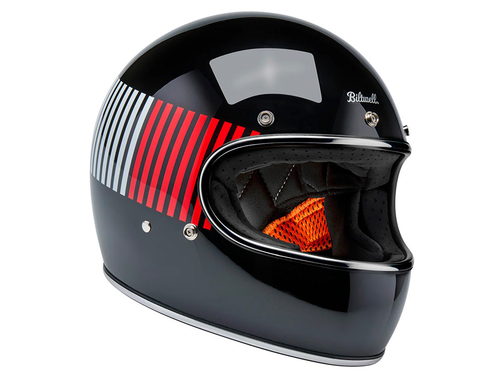 Gringo Helmet - Raceflow Gloss Black, Red, White & Blue. Size XX-Large with ECE R22.06 Compliance