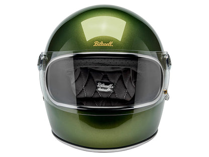 Gringo S Helmet - Metallic Dart Green. Size Small with ECE R22.06 Compliance