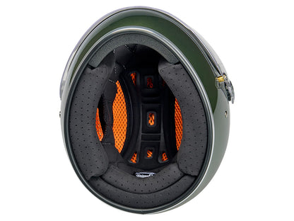 Gringo S Helmet - Metallic Dart Green. Size Large with ECE R22.06 Compliance