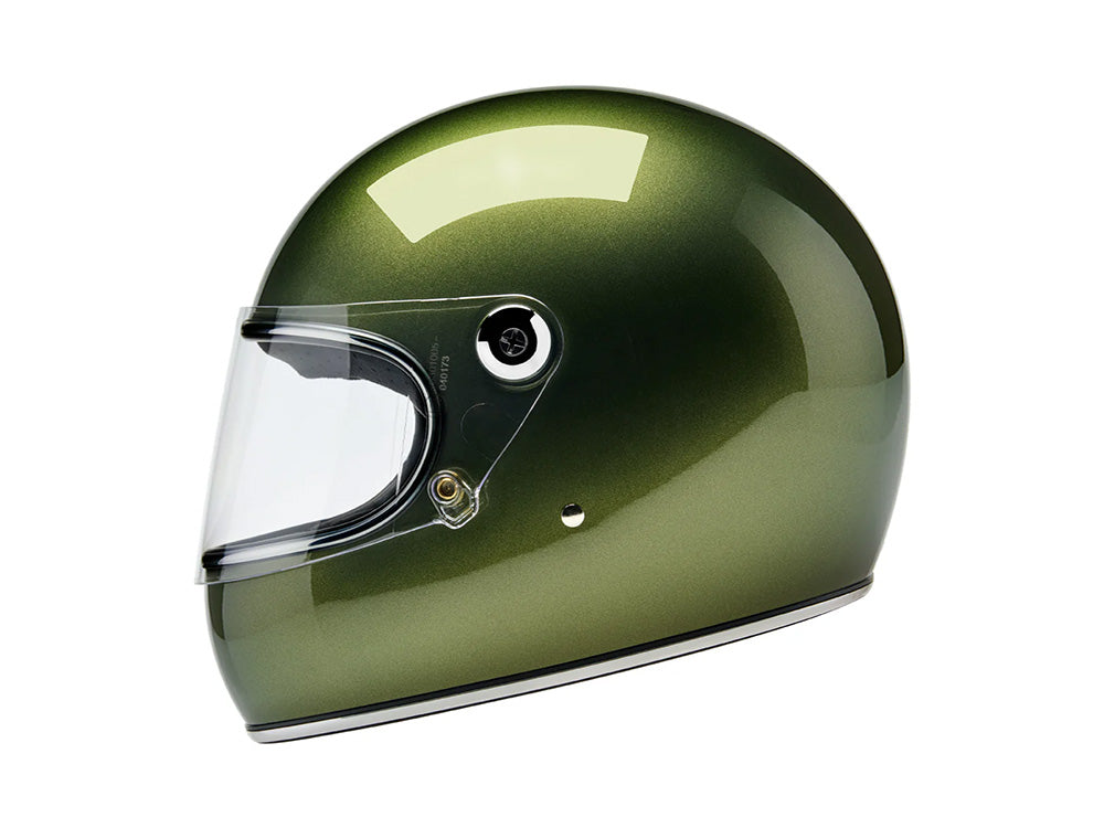 Gringo S Helmet - Metallic Dart Green. Size Large with ECE R22.06 Compliance