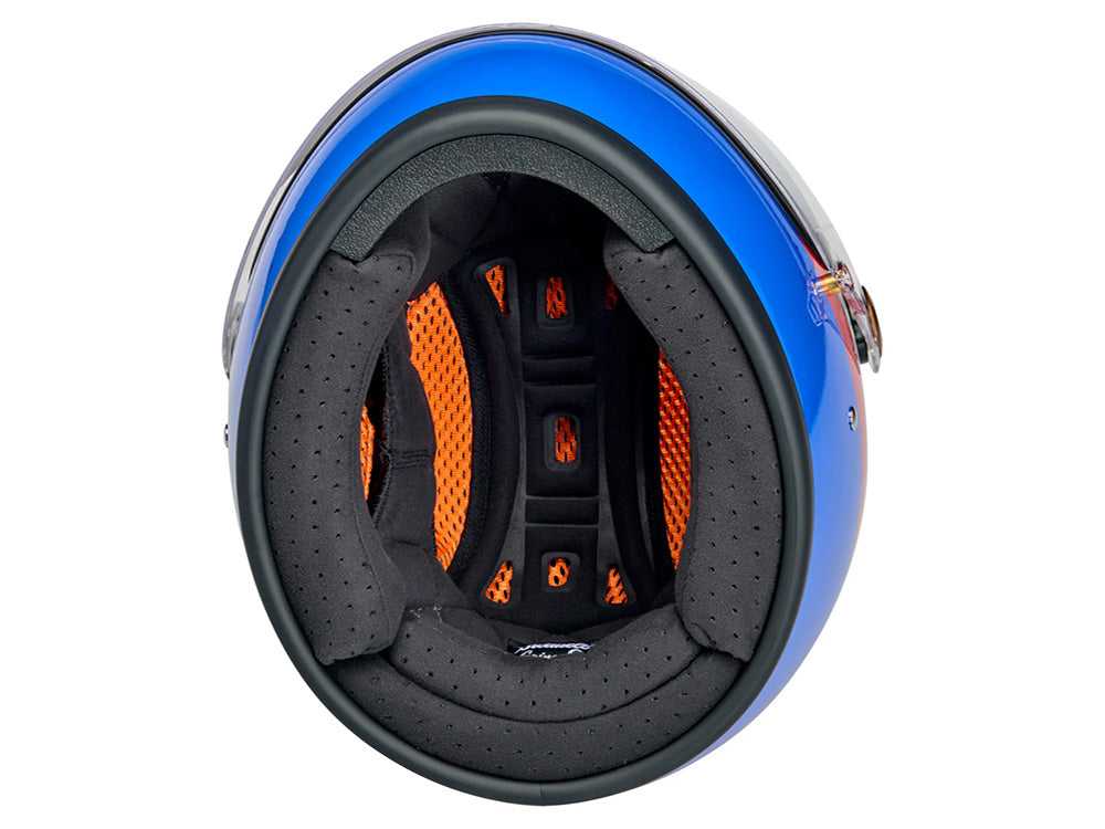 Gringo S Helmet - Apex Gloss White, Red & Blue. Size Small with ECE R22.06 Compliance