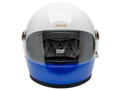 Gringo S Helmet - Apex Gloss White, Red & Blue. Size Large with ECE R22.06 Compliance