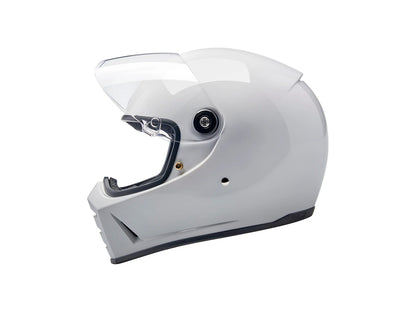 Lane Splitter Helmet - Gloss White. Size Small with ECE R22.06 Compliance