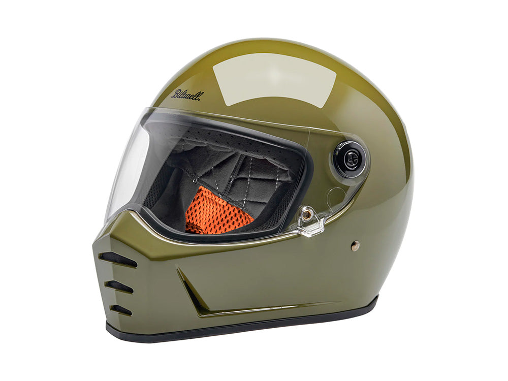 Lane Splitter Helmet - Gloss Olive Green. Size XX-Large with ECE R22.06 Compliance