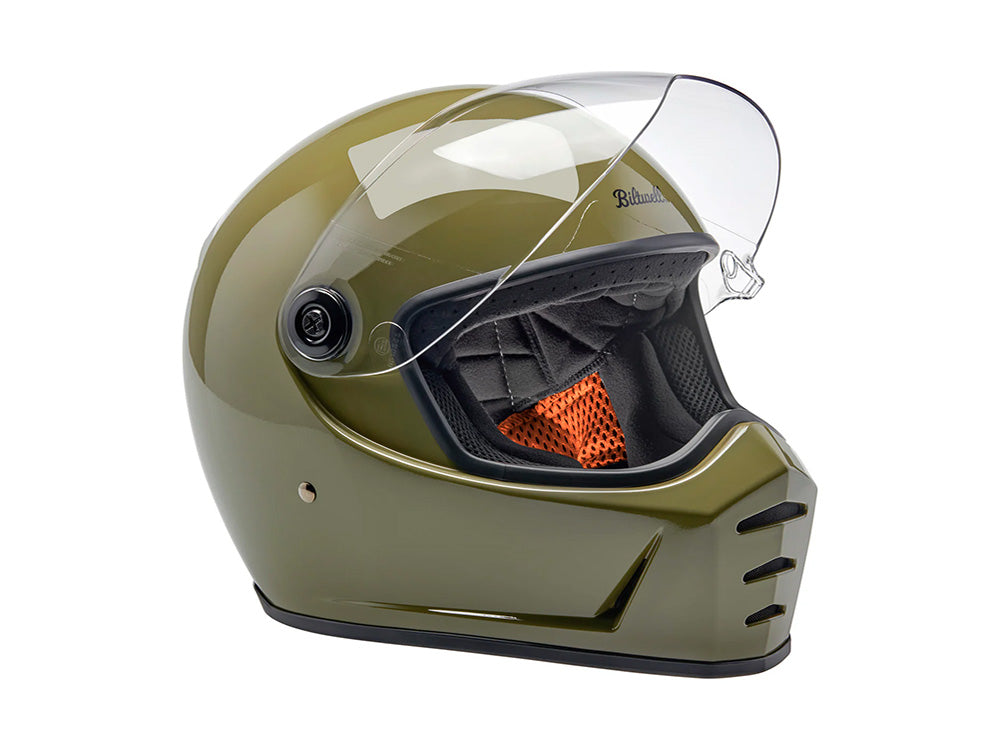 Lane Splitter Helmet - Gloss Olive Green. Size XX-Large with ECE R22.06 Compliance