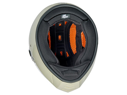 Lane Splitter Helmet - Gloss Chalk. Size Medium with ECE R22.06 Compliance