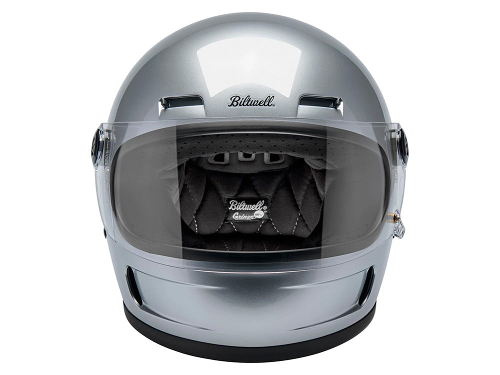 Gringo SV Helmet - Gloss Silver. Size Large with ECE R22.06 Compliance