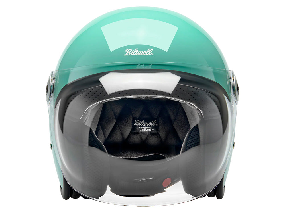 Tahoe Open Face Helmet - Gloss Mint Julep. Size Large with ECE R22.06 Compliance