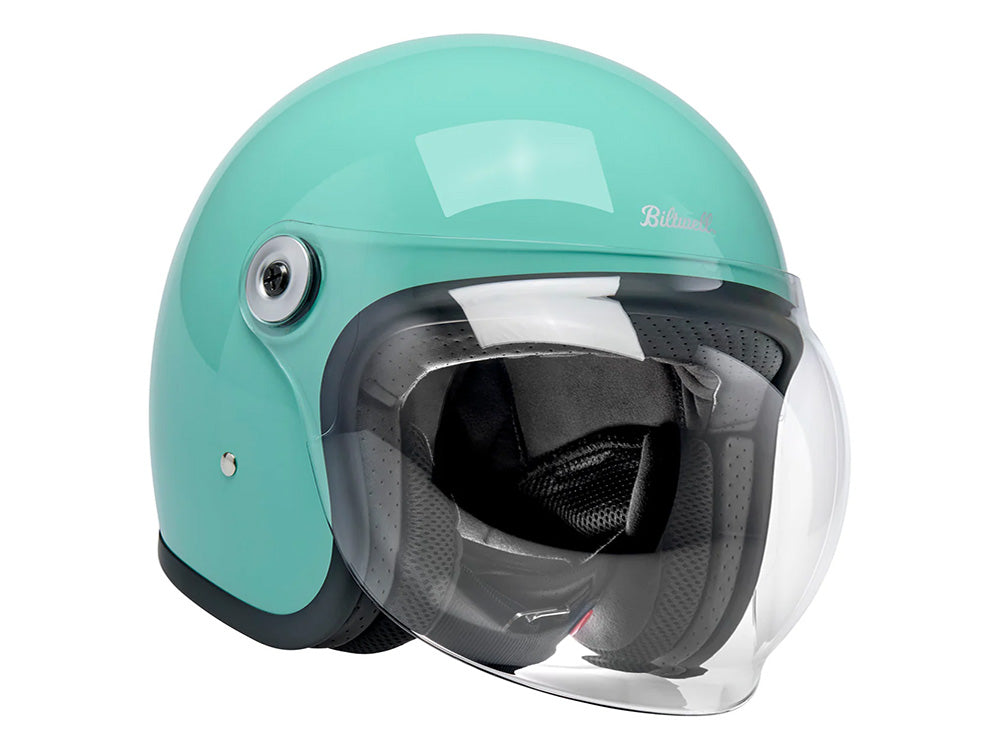 Tahoe Open Face Helmet - Gloss Mint Julep. Size Large with ECE R22.06 Compliance