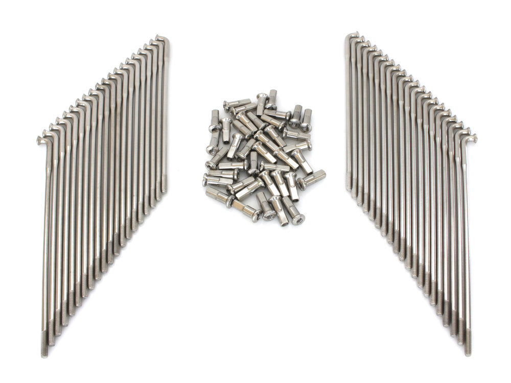 17in. Stainless Steel Spokes; Fits the Genuine H-D Smooth Profile Rim when used in conjunction with 1997up H-D style Rear Hub or H-D Style Wide Glide Front Hub.