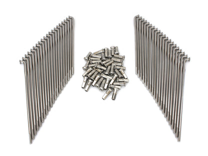 17in. Heavy Duty Spokes - Stainless Steel. Fits the Genuine H-D Smooth Profile Rim when used in conjunction with 1997up H-D style Rear Hub or H-D Style Wide Glide Front Hub.
