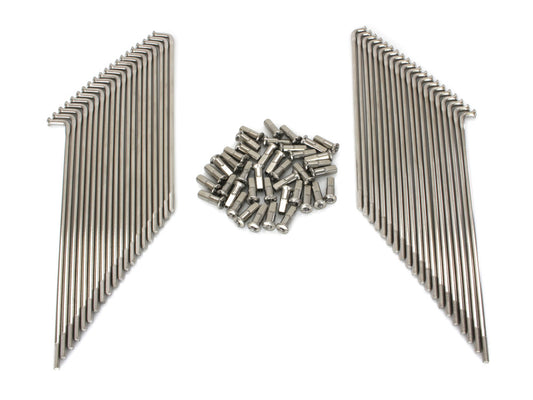 19in. Spokes - Stainless Steel. Fits the Genuine H-D Smooth Profile Rim when used in conjunction with 2006up OEM H-D Mid Glide Front End.