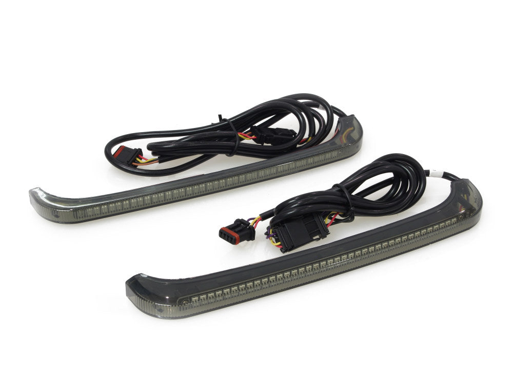 Sequential Low Profile Bagz Saddlebag Lights. Red Run/Brake, Amber Turn with Smoke Lens. Fits Most Touring 2014-2024