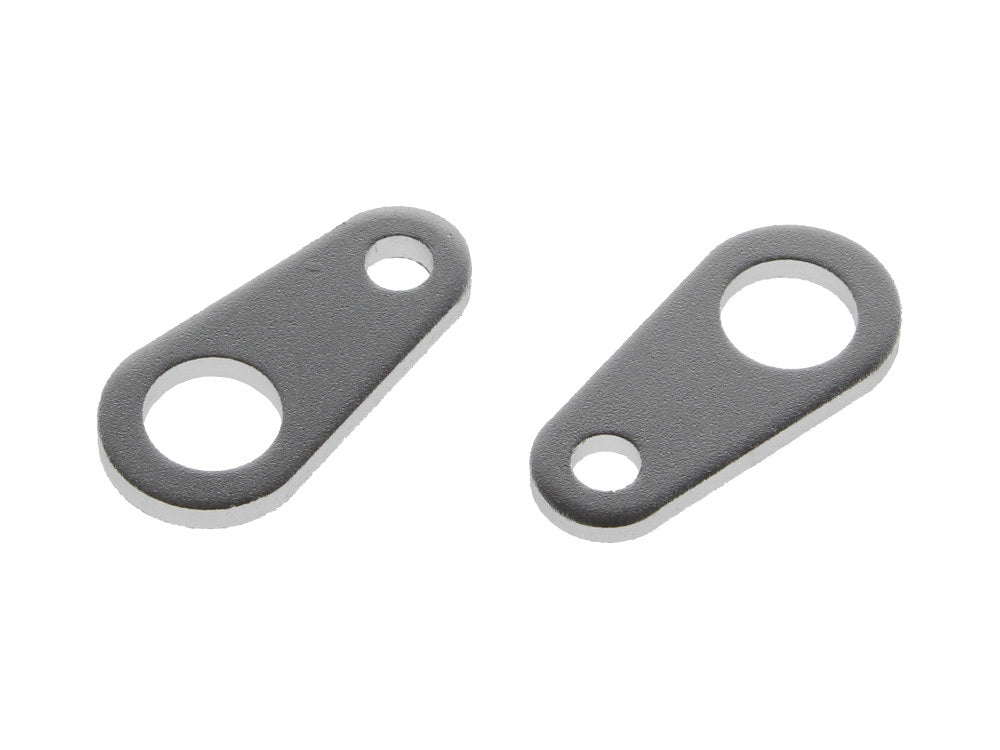 Micro Bullet Rear Turn Signal Mounting Brackets - Straight - Silver.