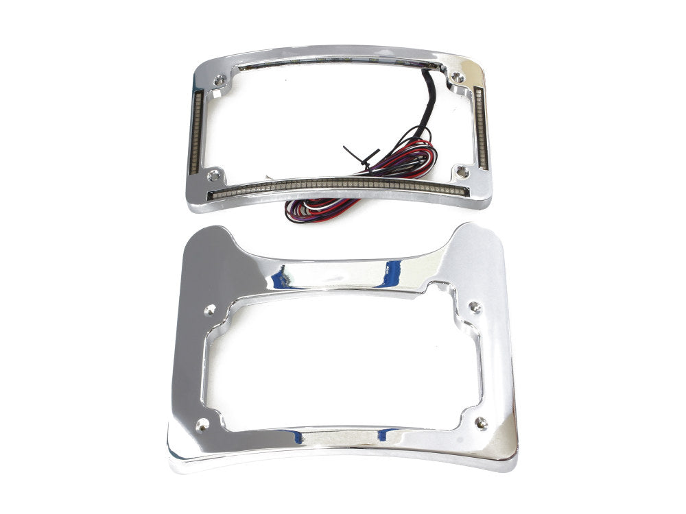Turn Signal Eliminator Kit - Chrome with Amber LED's for Turn Signals. Fits Most Touring 2014-2024