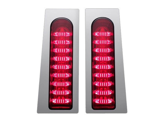 ProBeam LED Fillerz. Red with Smoke Lens - Chrome. Fits Ultra & Road King Touring Models 2014-2023 & Street/Road Glide ST 2022-2023