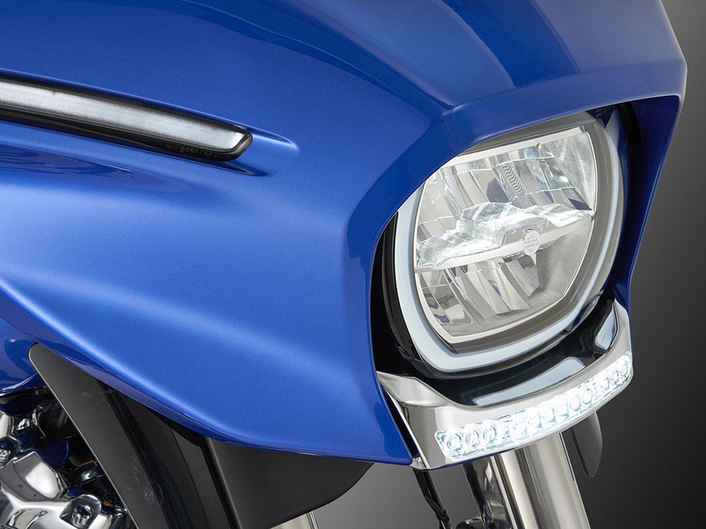 GOAT-E LED Driving Light Bar - Chrome. Fits CVO Street Glide 2023up & Street Glide 2024up