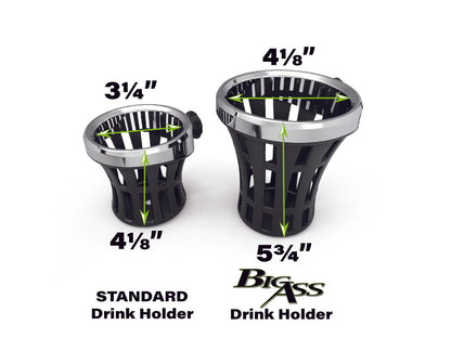 Big Ass Drink Holder with 1-1/4in. Clamp - Black