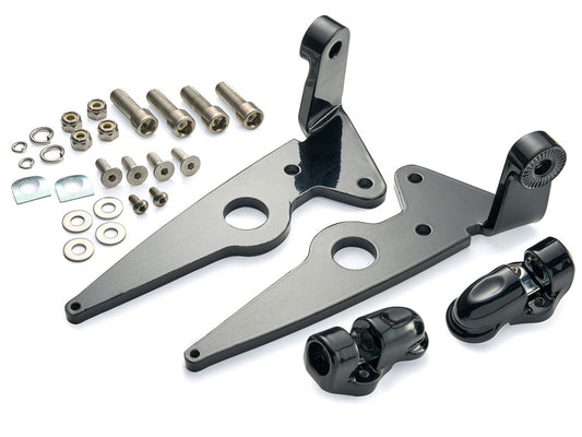 Driver Highway Peg Mounts - Black. Fits Indian Touring Models with Floorbards 2014up