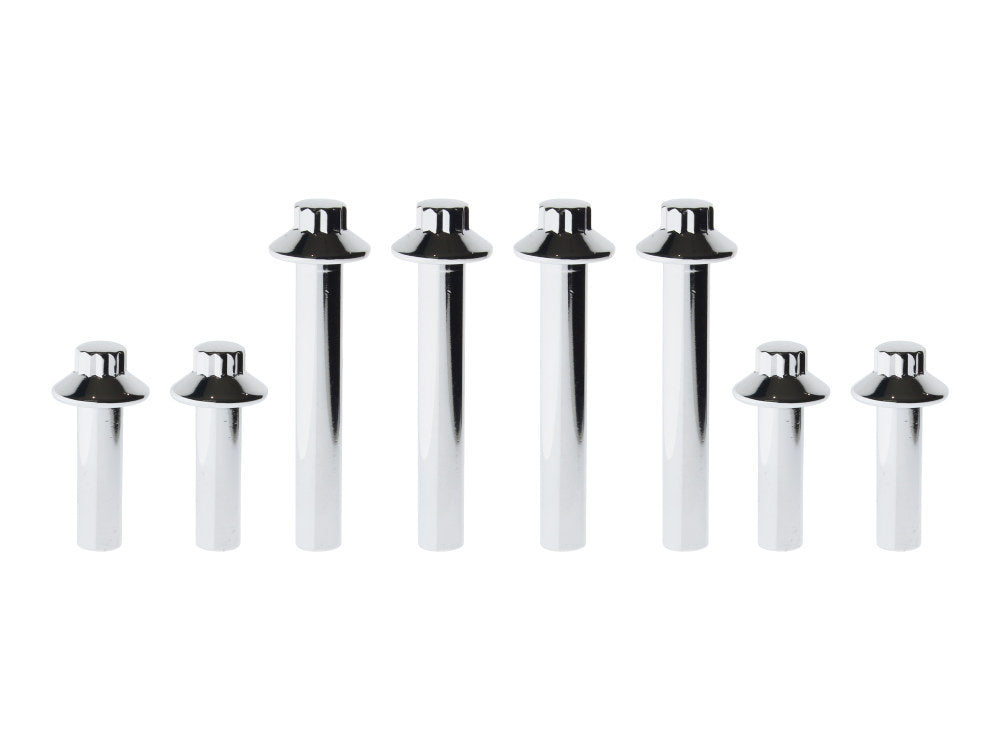 Head Bolts with Polished 12 Point - Chrome. Fits Evo Big Twin 1985-1991, Sportster 1986-1992 & S&S Heads.