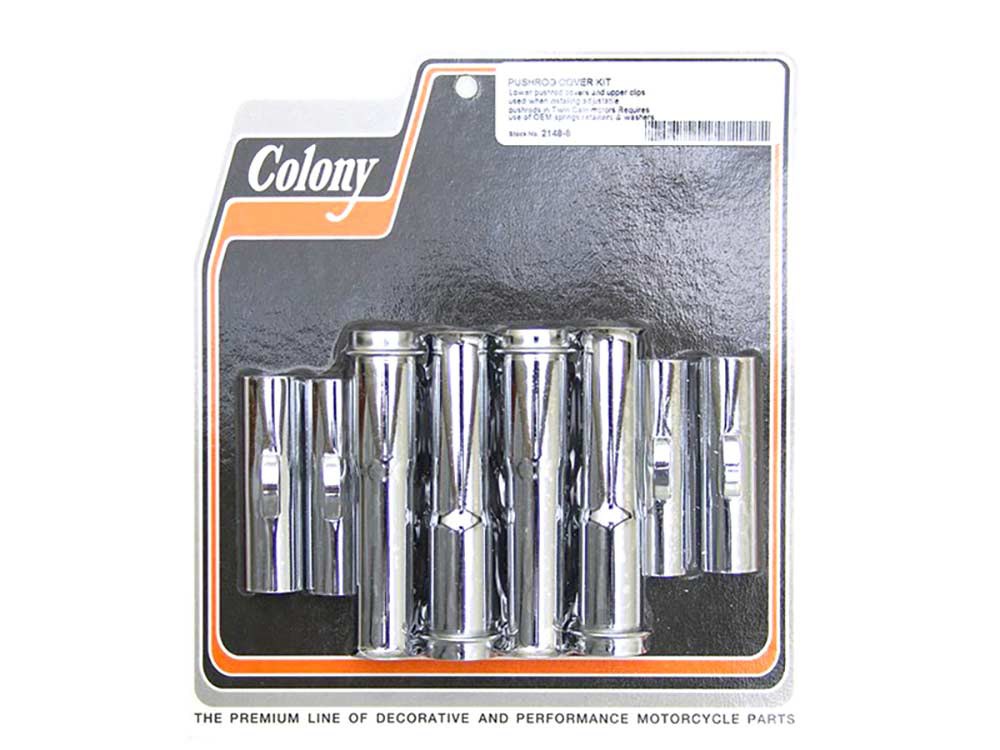 Pushrod Covers - Chrome. Fits Twin Cam 1999-2017.